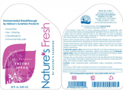 Nature’s Fresh Enzyme Spray label