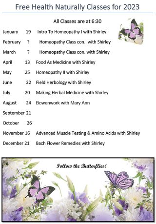 Free Health Naturally Classes