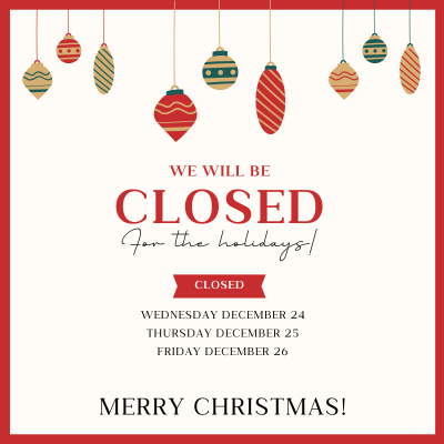 Christmas Holiday Hours
