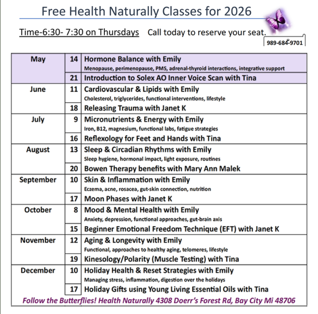 2026 HN Class Schedule - May