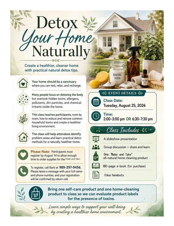 Detox Your Home Naturally Flyer web