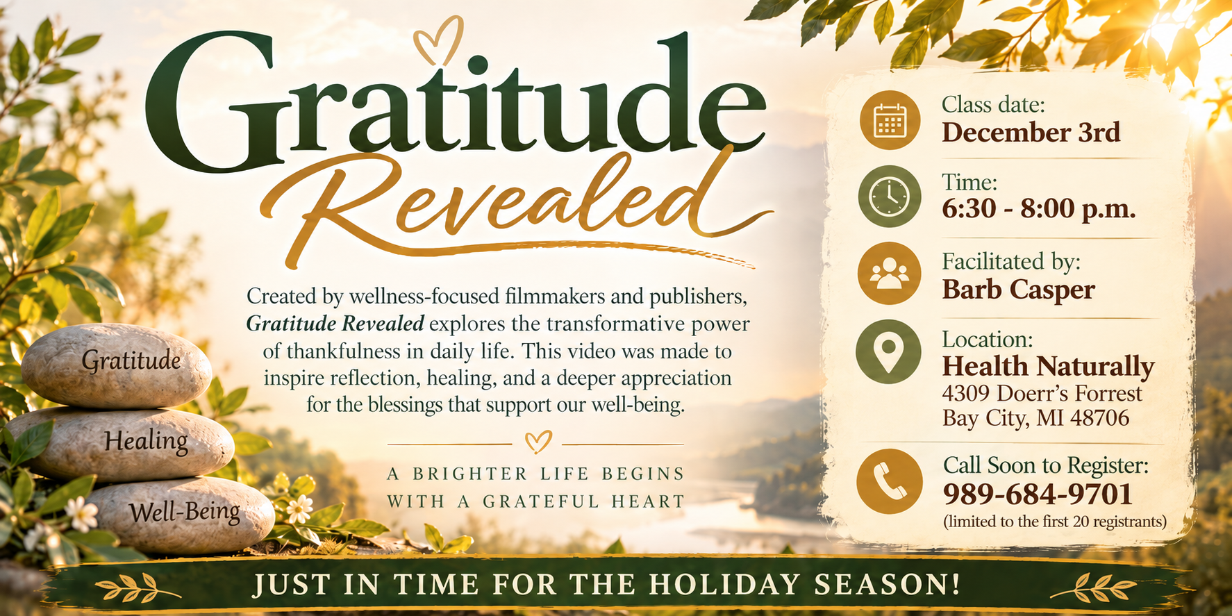 Gratitude Revealed Wellness Flyer